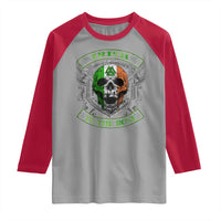 Irish Viking Raglan Shirt Irish To The Bone Vintage Ireland Flag Skull
