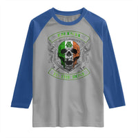 Irish Viking Raglan Shirt Irish To The Bone Vintage Ireland Flag Skull