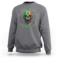 Irish Viking Sweatshirt Irish To The Bone Vintage Ireland Flag Skull