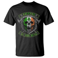 Irish Viking T Shirt Irish To The Bone Vintage Ireland Flag Skull