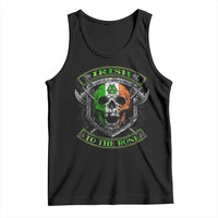 Irish Viking Tank Top Irish To The Bone Vintage Ireland Flag Skull