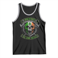 Irish Viking Tank Top Irish To The Bone Vintage Ireland Flag Skull