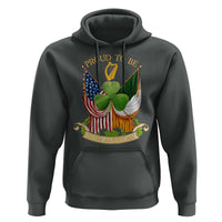 Proud To Be Irish American Hoodie Vintage Ireland USA Flag Shamrock Harp