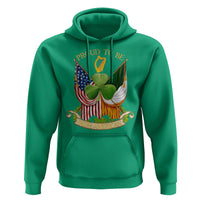 Proud To Be Irish American Hoodie Vintage Ireland USA Flag Shamrock Harp