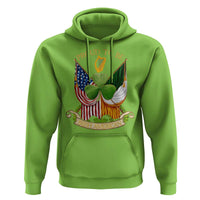 Proud To Be Irish American Hoodie Vintage Ireland USA Flag Shamrock Harp
