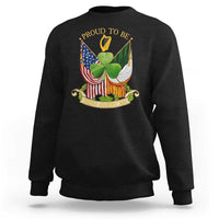 Proud To Be Irish American Sweatshirt Vintage Ireland USA Flag Shamrock Harp