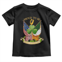 Proud To Be Irish American Toddler T Shirt Vintage Ireland USA Flag Shamrock Harp