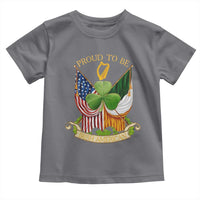 Proud To Be Irish American Toddler T Shirt Vintage Ireland USA Flag Shamrock Harp