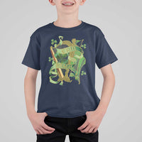 Irish Pride T Shirt For Kid Erin Go Bragh Harp Shamrock St Patrick's Day