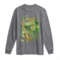 Irish Pride Long Sleeve Shirt Erin Go Bragh Harp Shamrock St Patrick's Day