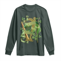 Irish Pride Long Sleeve Shirt Erin Go Bragh Harp Shamrock St Patrick's Day