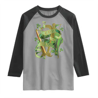 Irish Pride Raglan Shirt Erin Go Bragh Harp Shamrock St Patrick's Day