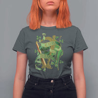 Irish Pride T Shirt For Women Erin Go Bragh Harp Shamrock St Patrick's Day