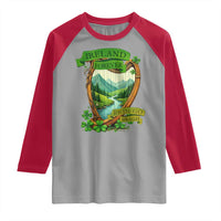 Irish Pride Raglan Shirt Ireland Forever Erin Go Bragh Harp Shamrock