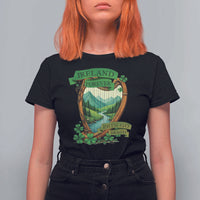 Irish Pride T Shirt For Women Ireland Forever Erin Go Bragh Harp Shamrock