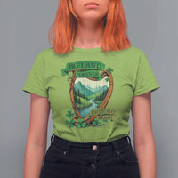 Irish Pride T Shirt For Women Ireland Forever Erin Go Bragh Harp Shamrock