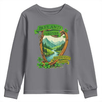 Irish Pride Youth Sweatshirt Ireland Forever Erin Go Bragh Harp Shamrock