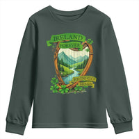 Irish Pride Youth Sweatshirt Ireland Forever Erin Go Bragh Harp Shamrock