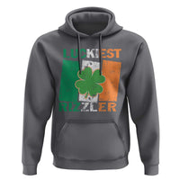 Funny St Patrick's Day Luckiest Rizzler Hoodie Vintage Ireland Flag Shamrock