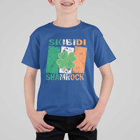 Funny St Patrick's Day Skibidi Shamrock T Shirt For Kid Vintage Ireland Flag Shamrock