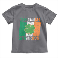 Funny St Patrick's Day Skibidi Shamrock Toddler T Shirt Vintage Ireland Flag Shamrock