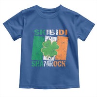 Funny St Patrick's Day Skibidi Shamrock Toddler T Shirt Vintage Ireland Flag Shamrock