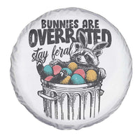 Funny Easter Day Racoon Spare Tire Cover Bunnies Are Overrated Stay Feral Eggs