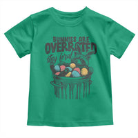 Funny Easter Day Racoon Toddler T Shirt Bunnies Are Overrated Stay Feral Eggs