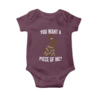 Funny You Want A Piece Of Me Baby Onesie Chocolate Easter Bunny