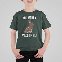 Funny You Want A Piece Of Me T Shirt For Kid Chocolate Easter Bunny