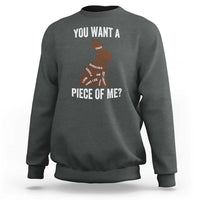 Funny You Want A Piece Of Me Sweatshirt Chocolate Easter Bunny