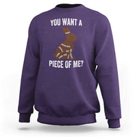 Funny You Want A Piece Of Me Sweatshirt Chocolate Easter Bunny
