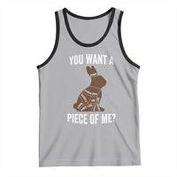 Funny You Want A Piece Of Me Tank Top Chocolate Easter Bunny