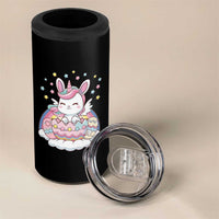Funny Easter Unicorn Bunny Easter Eggs 4 in 1 Can Cooler Tumbler