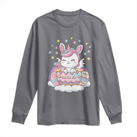 Funny Easter Unicorn Bunny Easter Eggs Long Sleeve Shirt