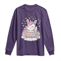 Funny Easter Unicorn Bunny Easter Eggs Long Sleeve Shirt