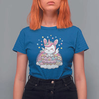 Funny Easter Unicorn Bunny Easter Eggs T Shirt For Women