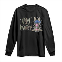 Funny Egg Hunter Long Sleeve Shirt Bunny Hunting Backward Cap Camouflage