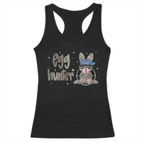 Funny Egg Hunter Racerback Tank Top Bunny Hunting Backward Cap Camouflage