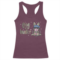 Funny Egg Hunter Racerback Tank Top Bunny Hunting Backward Cap Camouflage