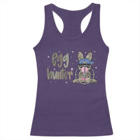 Funny Egg Hunter Racerback Tank Top Bunny Hunting Backward Cap Camouflage