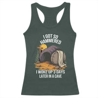 Christian Easter Day Religious Stone Racerback Tank Top I Got So Hammered I Woke Up 3 Days Later In A Cave