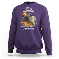 Christian Easter Day Religious Stone Sweatshirt I Got So Hammered I Woke Up 3 Days Later In A Cave