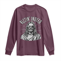 Funny Religious Christian Jesus Meme Long Sleeve Shirt Rizzin Indeed