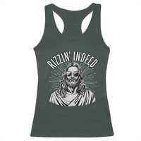 Funny Religious Christian Jesus Meme Racerback Tank Top Rizzin Indeed