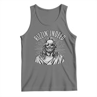 Funny Religious Christian Jesus Meme Tank Top Rizzin Indeed
