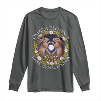 Ostara Blessings Happy Vernal Equinox Long Sleeve Shirt Ostara Pagan Eostre Easter Day Wolpertinger