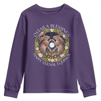 Ostara Blessings Happy Vernal Equinox Youth Sweatshirt Ostara Pagan Eostre Easter Day Wolpertinger