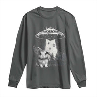 Funny Easter Day UFO Bunny Alien Eggs Long Sleeve Shirt