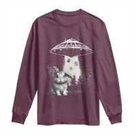 Funny Easter Day UFO Bunny Alien Eggs Long Sleeve Shirt